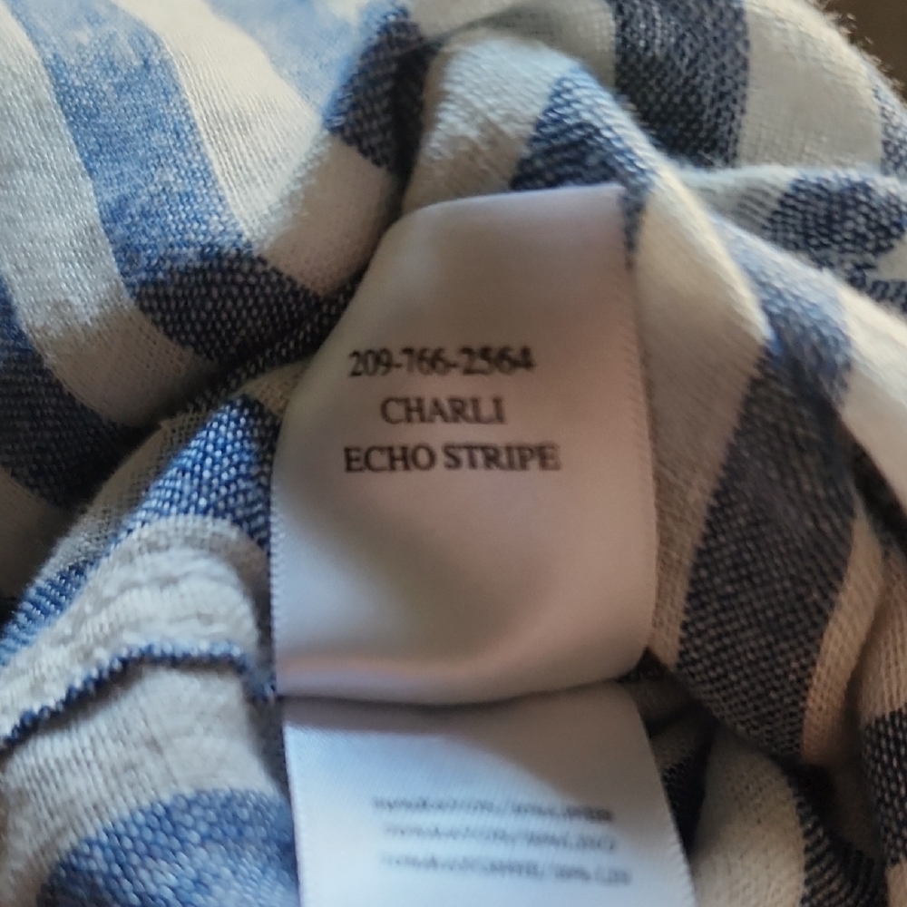 Rails Blue and White Striped Charli Boho Casual Shirt - Picture 12 of 13